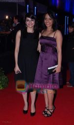 prachi desai and sahana goswami at Rock On Premiere in IMAX Wadala on 28th August 2008.JPG