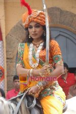 Meera on location of Jhansi Ki Rani film in Filmistan on 12th September 2008 (23).JPG