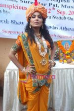 Meera on location of Jhansi Ki Rani film in Filmistan on 12th September 2008 (27).JPG