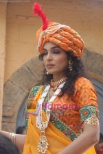 Meera on location of Jhansi Ki Rani film in Filmistan on 12th September 2008 (6).JPG