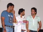Ajay Devgan, Arshad Warsi, Tusshar Kapoor at the Unveiling of Golmaal Returns in Cinemax, Versova on 13th September 2008 (2).JPG