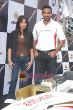 Jiah Khan, Zaheer Khan at the launch of Force India, Zapak Speed challenge in Sports Bar on 21st Jan 2009 (19).JPG