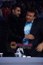 Abhishek Bachchan, Anu Malik at Delhi 6 promotions on Indian Idol sets in RK Studios on 14th Feb 2009 (2).JPG