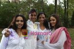 Suchitra, Deepal, Drena DeNiro, Rati on the sets of karma Aur Holi.jpg