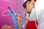 Ritesh Deshmukh paint the Aladin Wall in Opp Phoenix Mills on 29th Oct 2009 (2).JPG
