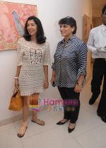 Devaunshi Mehta with Geeta Pundit at Sunita Kumar_s art exhibition in Jehangir on 25th Nov 2009.JPG