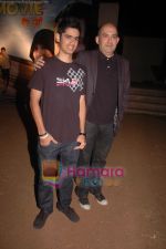 director dev benegal with son at Road Movie media meet in Bandra, Mumbai on 11th Feb 2010.jpg