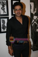 Manoj Bajpai at poet and artist Kiran Chopra_s exhibition in Jehangir art gallery on 25th March 2010 (19).JPG