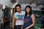 Emraan Hashmi, Prachi Desai travel by bus to promote Once upon a time in Mumbai in Curchgate, Mumbai on 29th July 2010 (74).JPG