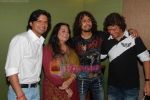 Aadesh Shrivastav, Shaan, Vijeyta Pandit, Sonu Nigam at the Song recording of first 3D film Bo Mamo with ten singer in Aadersh Shrivastava studio, Juhu on 4th Aug 2010 (3).JPG