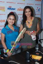 Sonali Bendre and Avika Gor at Let_s Just Play Nick show launch in Colors office on 30th Sept 2010 (9).JPG