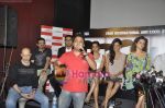 Loy Mendonca, Abhishek Bachchan, Shahana Goswami, Sarah Jane Dias, Kangna Ranaut at Game film music launch in Cinemax on 9th March 2011 (4).JPG