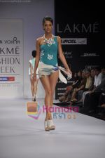 Model walk the ramp for Arpan Vohra show at Lakme Fashion Week 2011 Day 1 in Grand Hyatt, Mumbai on 11th March 2011 (54).JPG
