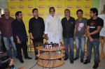 Amitabh Bachchan, Prakash Jha, Shankar Mahadevan,Parsoon Joshi, Loy Mendonsa, Prateik Babbar, Manoj Bajpai with Aarakshan team at Radio Mirchi in Lower Parel on 11th July 2.JPG