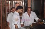 Abhishek Bachchan, Sanjay Dutt, Bunty Walia at Sanjay Dutt_s private get together at his home on 18th July 2011 (16).JPG