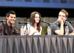Taylor Lautner, Kristen Stewart, Robert Pattinson poses to promote Breaking Dawn from the Twilight Saga at  the 2011 Comic-Con International Day 1 at the San Diego Convention Center on July 21, 2011 (9).jpg
