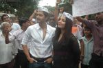 Celina Jaitley, Shreyas Talpade support Anna Hazare in Azad Maidan on 21st Aug 2011 (17).JPG