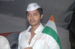 Shreyas Talpade support Anna Hazare in Azad Maidan on 21st Aug 2011 (75).JPG