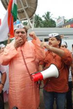 Raza Murad support Anna Hazare in Juhu, Mumbai on 24th Aug 2011 (16).JPG