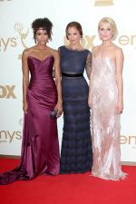 Minka Kelly, Annie Ilonzeh and Rachael Taylor attends the 63rd Annual Primetime Emmy Awards in Nokia Theatre L.A. Live on 18th September 2011 (2).jpg