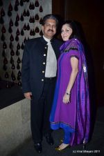 anand mahindra with wife anuradha at VERVE celebrates 15th Anniversary in Shiro, Mumbai on 20th Oct 2011.JPG