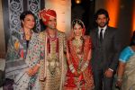 Farhan and Adhuna Akhtar with Abhinav and Prerna at Prerna Ghanshyam Sarda�s wedding to Abhinav Amitabh Jhunjhunwala in Suburban Mumbai on 29th Jan 2012.jpg