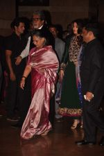 Aishwarya Bachchan, Amitabh Bachchan, Jaya Bachchan at Genelia D_Souza and Ritesh Deshmukh wedding reception in Hotel Grand Hyatt, Mumbai on 4th Feb 2012 (58).JPG