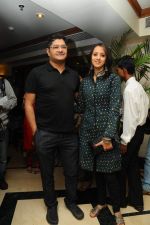 Ishita Arun with a friend at the launch of Deepak Pandit_s Album Miracle in at Orchid Hotel, Vile Parle on 8th Feb 2012.JPG