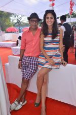 narendra kumar with a model at Elle Race in Mumbai on 12th Feb 2012.JPG