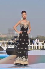 Model walk the ramp for Designer Azeem Khan showcases his latest collection at AGP Million Race in Mumbai on 19th Feb 2012 (147).JPG
