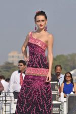 Model walk the ramp for Designer Azeem Khan showcases his latest collection at AGP Million Race in Mumbai on 19th Feb 2012 (152).JPG