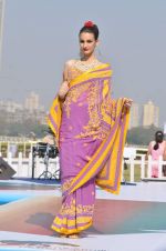Model walk the ramp for Designer Azeem Khan showcases his latest collection at AGP Million Race in Mumbai on 19th Feb 2012 (76).JPG