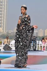 Model walk the ramp for Designer Azeem Khan showcases his latest collection at AGP Million Race in Mumbai on 19th Feb 2012 (81).JPG