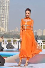 Model walk the ramp for Designer Azeem Khan showcases his latest collection at AGP Million Race in Mumbai on 19th Feb 2012 (94).JPG