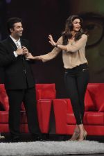 Deepika Padukone, Karan Johar on the sets of NDTV show with Raveena in Yashraj on 7th March 2012 (94).JPG