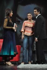 Raveena Tandon, Kajol, Karan Johar on the sets of NDTV show with Raveena in Yashraj on 7th March 2012 (48).JPG