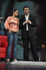 Raveena Tandon, Kajol, Karan Johar on the sets of NDTV show with Raveena in Yashraj on 7th March 2012 (58).JPG