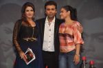 Raveena Tandon, Kajol, Karan Johar on the sets of NDTV show with Raveena in Yashraj on 7th March 2012 (64).JPG
