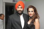 Guneeta Dhingra with her husband at Reema Sen wedding reception in Mumbai on 25th March 2012.jpg