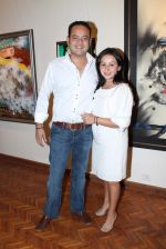 sanjeev and penny patel at Indian Art Maestros exhibition in India Fine Art on 27th March 2012.JPG