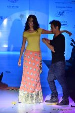 Sarah Jane Dias walk the ramp for Adam Saaks show presented by PushpGanga at ABIL Pune Fashion Weekon 13th April 2012 (116).JPG