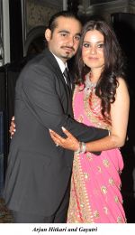 Arjun Hitkari and Gayatri at the Engagement ceremony of Arjun Hitkari with Gayatri on 19th April 2012.jpg