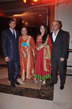 JAVED NAVED WITH MOM AND VAED_S WIFE SADIAH at Bappa Lahiri wedding reception in J W Marriott, Juhu, Mumbai on 20th April 2012.JPG