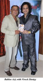 Babloo Aziz with Viveck Shettyy at a musical tribute to Sachin Tendulkar by Hemant Tantia in Mumbai on 24th April 2012.jpg