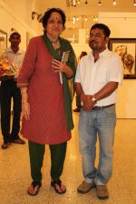 Anjolie_Ela_Menon&BasudebBiswas at Rejuvenation 2012 � An exhibition of Sculptures by Basudeb Biswas & Paintings by Subroto Mandal in Jahangir Art Gallery on 9th May 2012.JPG