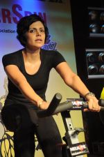 Mandira Bedi graces Gold_s Gym promotion in Mumbai on 24th June 2012 (14).JPG