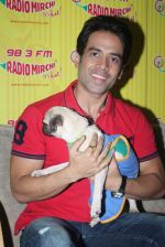 Tusshar Kapoor with dog Macho on the sets of Radio Mirchi to promote Kya Super Kool Hain Hum in Lower parel, Mumbai on 25th June 2012 (70).JPG