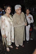 Shabana Azmi, Javed Akhtar at A K Hangal_s prayer meet in Juhu, Mumbai on 27th Aug 2012 (51).JPG