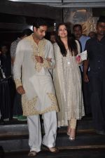 Abhishek Bachchan, Aishwarya Rai Bachchan at Amitabh Bachchan_s 212 Bday bash on 11th Oct 2012 (64).JPG