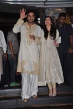 Abhishek Bachchan, Aishwarya Rai Bachchan at Amitabh Bachchan_s 212 Bday bash on 11th Oct 2012 (63).JPG